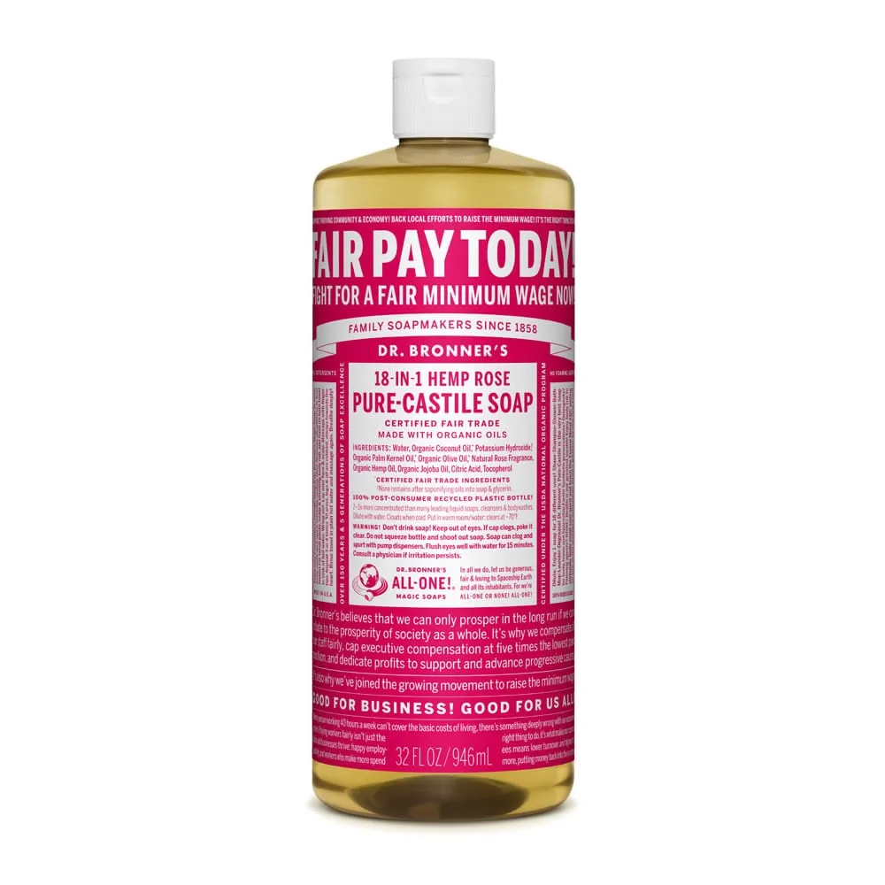 Dr. Bronner Rose Pure Castile Soap 