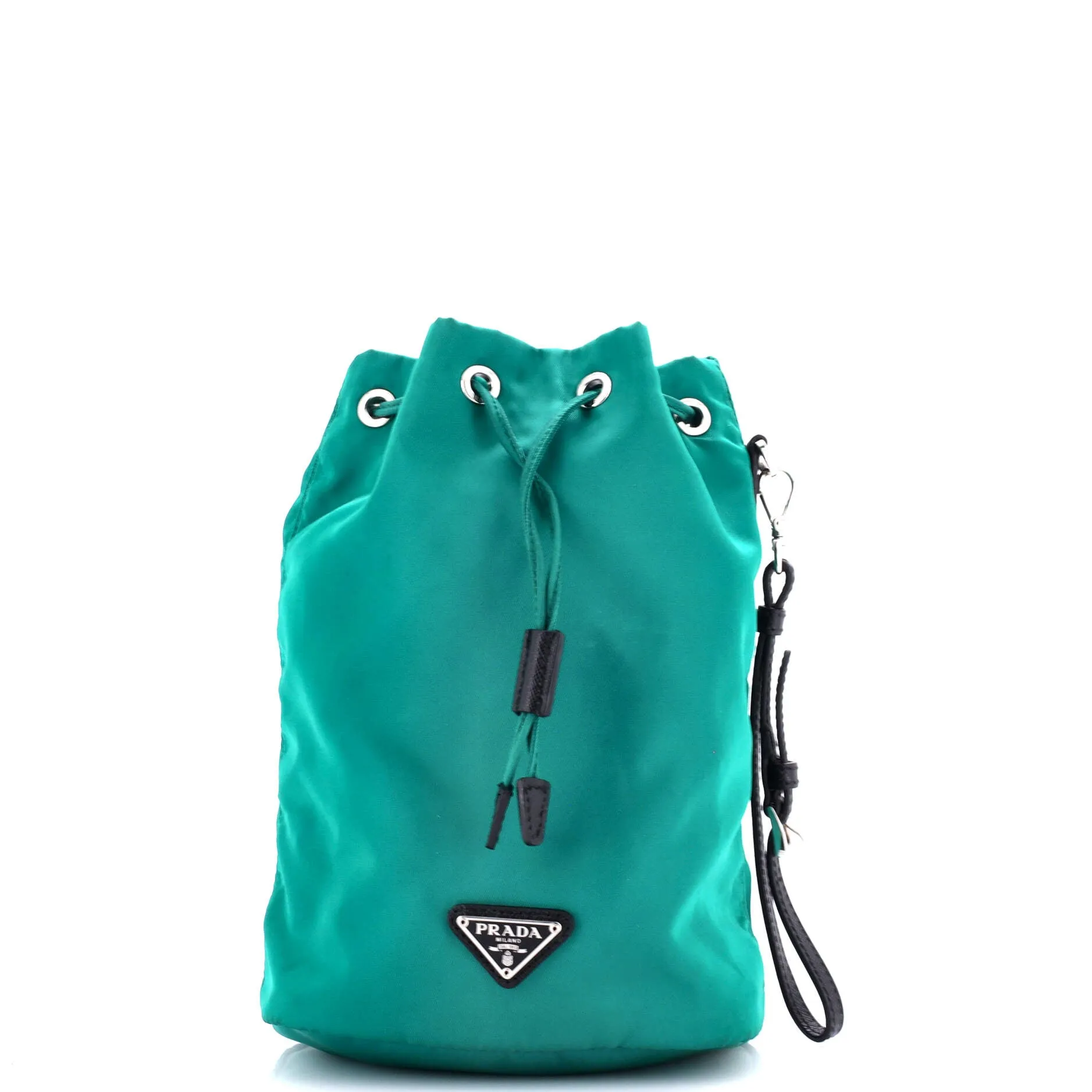 Drawstring Wristlet Bucket Bag Tessuto Small stylish bucket bags
