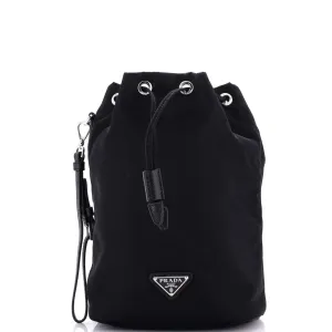 Drawstring Wristlet Bucket Bag Tessuto Small stylish bucket bags