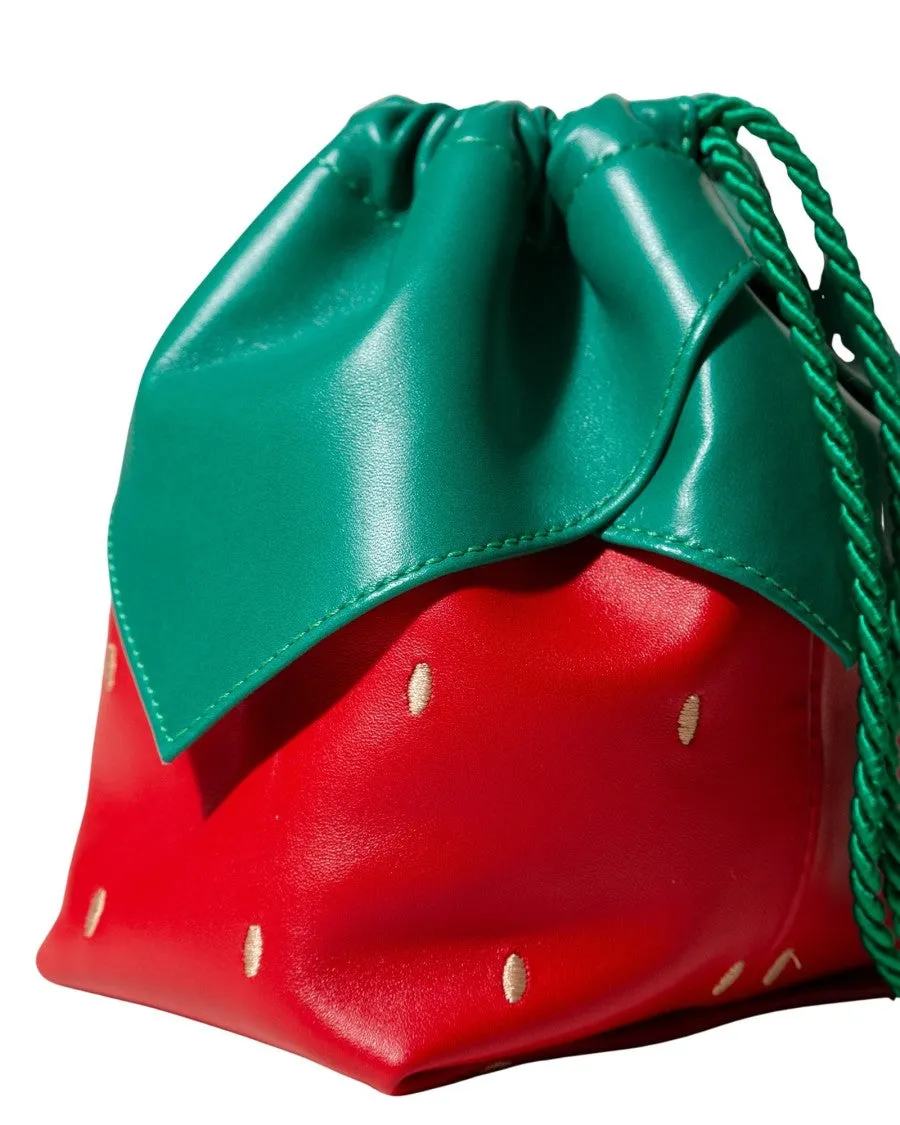 Duixa Braided Handle Bag With Red Base
