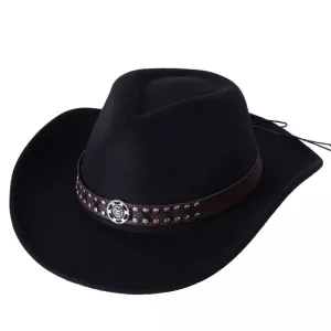 Eagle Eye Wool Cowboy Hat boater hat with bow in beach sunlight