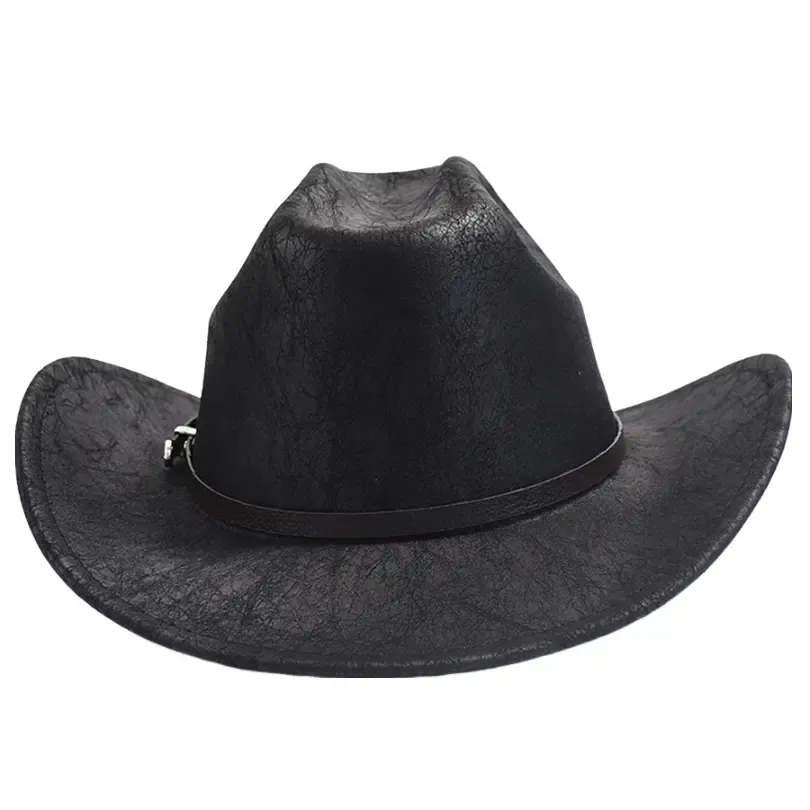 Eastwood Black Leather Cowboy Hat