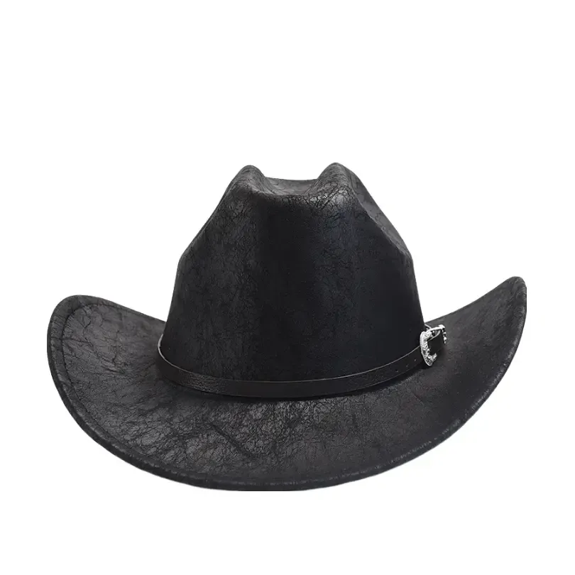 Eastwood Black Leather Cowboy Hat