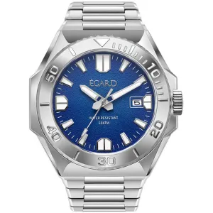 Egard Men's Watch - King Ocean Automatic Blue Dial Silver Bracelet | WCH-5096-Q0M091 