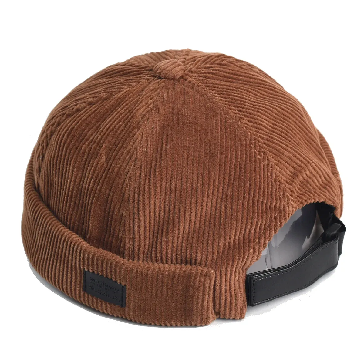 Element Corduroy Docker Cap stylish boater hat with ribbon on model