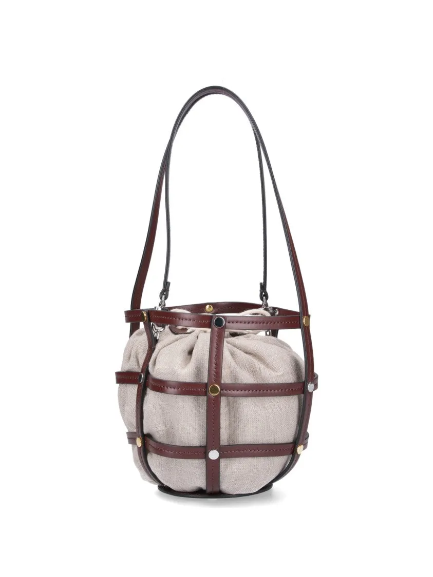 Ellie" Bucket Bag Ellie In Brown Leather stylish bucket bags