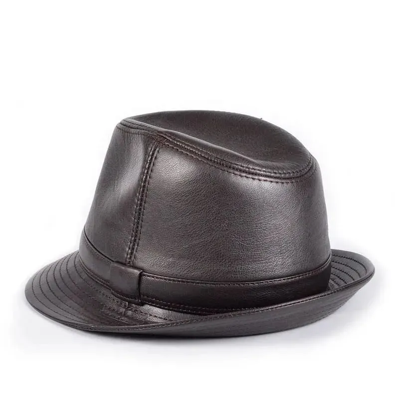 Ellington Genuine Leather Trilby Hat