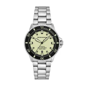Emporio Armani Sea Explorer Automatic Silver Stainless Steel Watch AR60083 