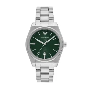 Emporio Armani Three-Hand Date Green Dial Stainless Steel Watch AR11621 