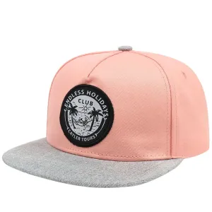 Endless Holidays Club Snapback Cap boater hat with bow in beach sunlight