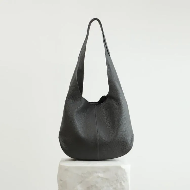 Essentials Genuine Leather Slouch Hobo Bag, Must-have Fashion Designer Bucket Tote Bag bucket bags for sale