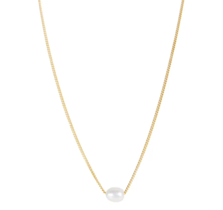 Collier Fairley Mini Perle en Forme de Larme avec Chaussures Dorées_Fairley