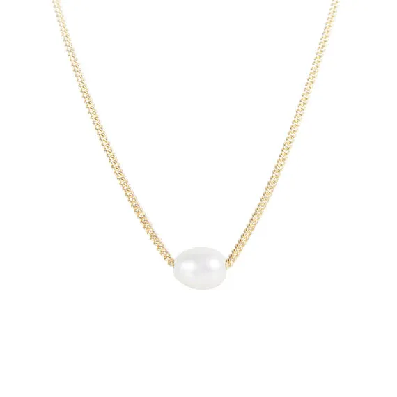 Collier Fairley Mini Perle en Forme de Larme avec Chaussures Dorées_Fairley