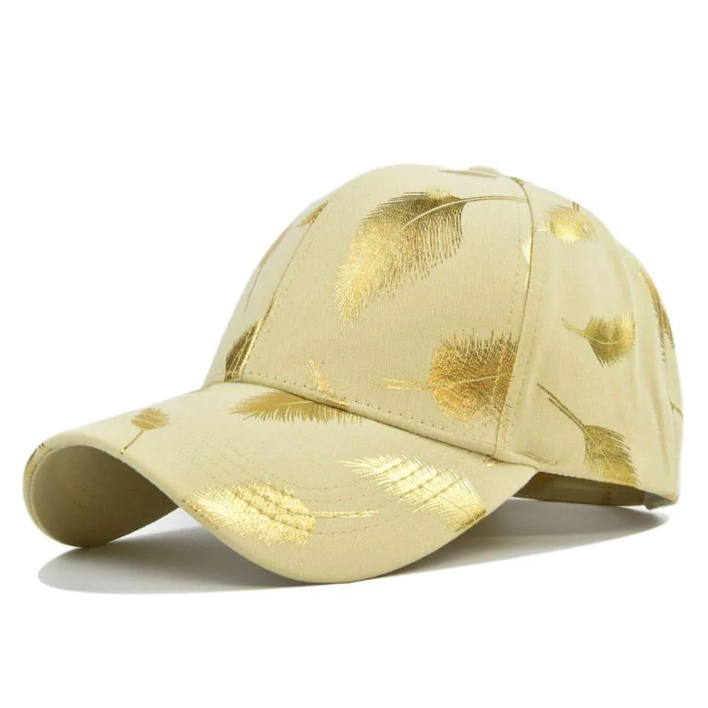 Falcon Gold Feather Baseball Cap