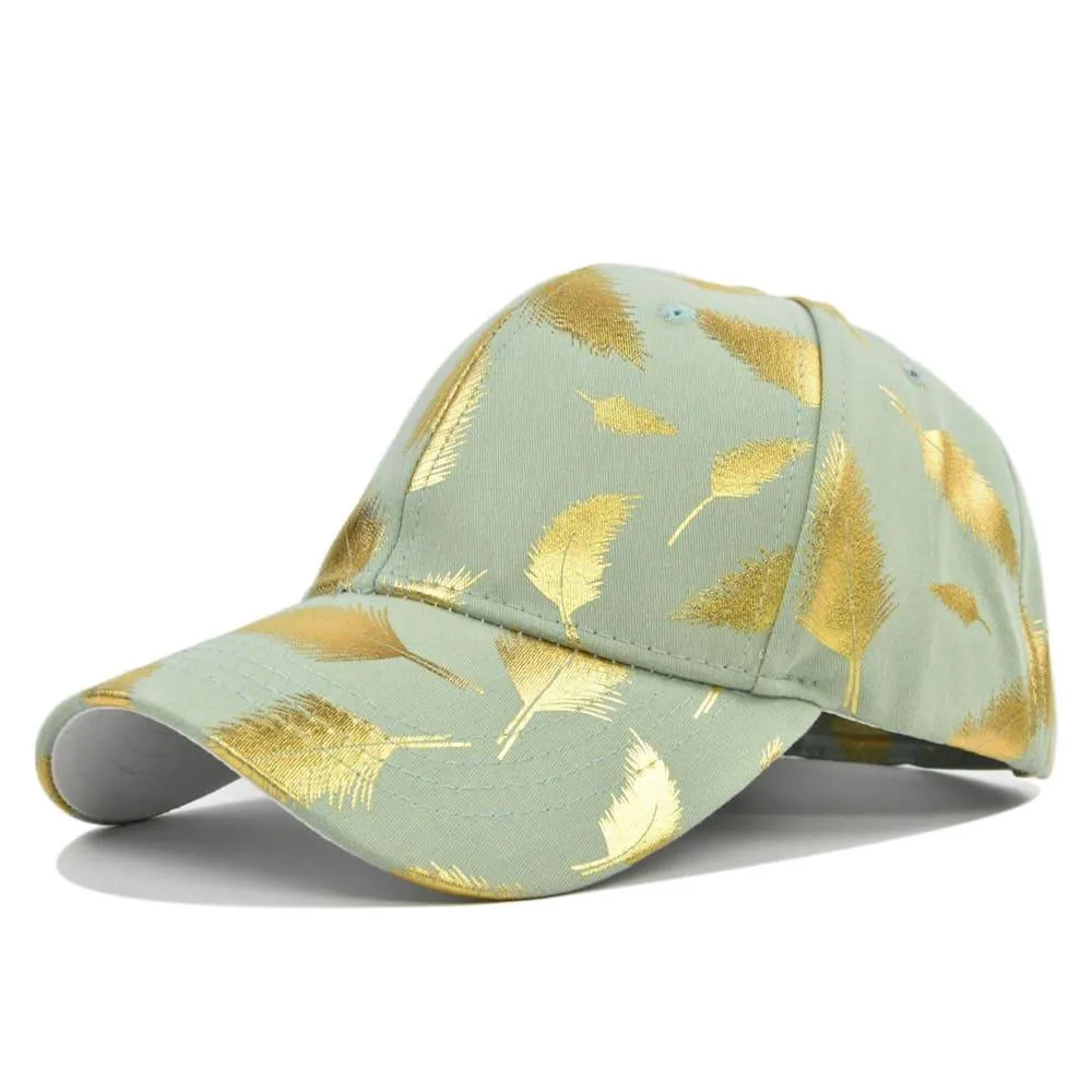 Falcon Gold Feather Baseball Cap