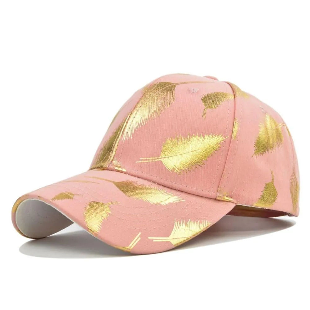 Falcon Gold Feather Baseball Cap