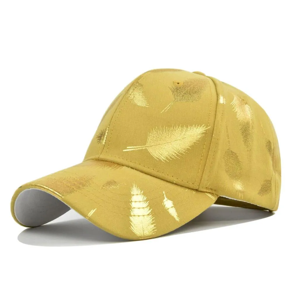 Falcon Gold Feather Baseball Cap
