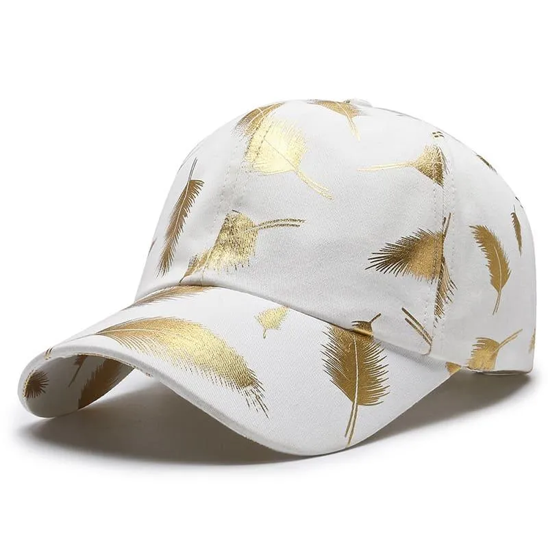 Falcon Gold Feather Baseball Cap
