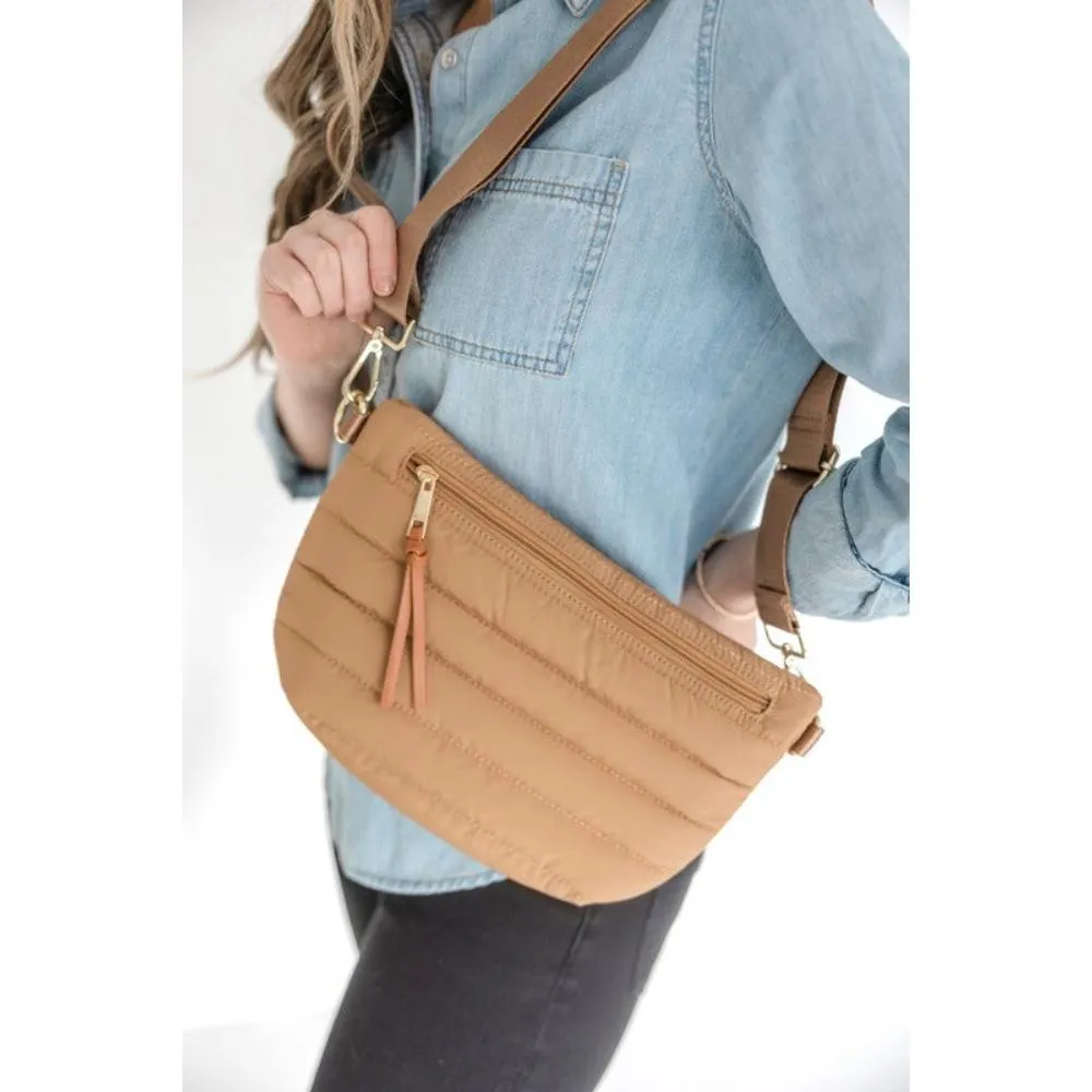 FASHNZFAB Addison Quilted Nylon Waist/ Sling Bag