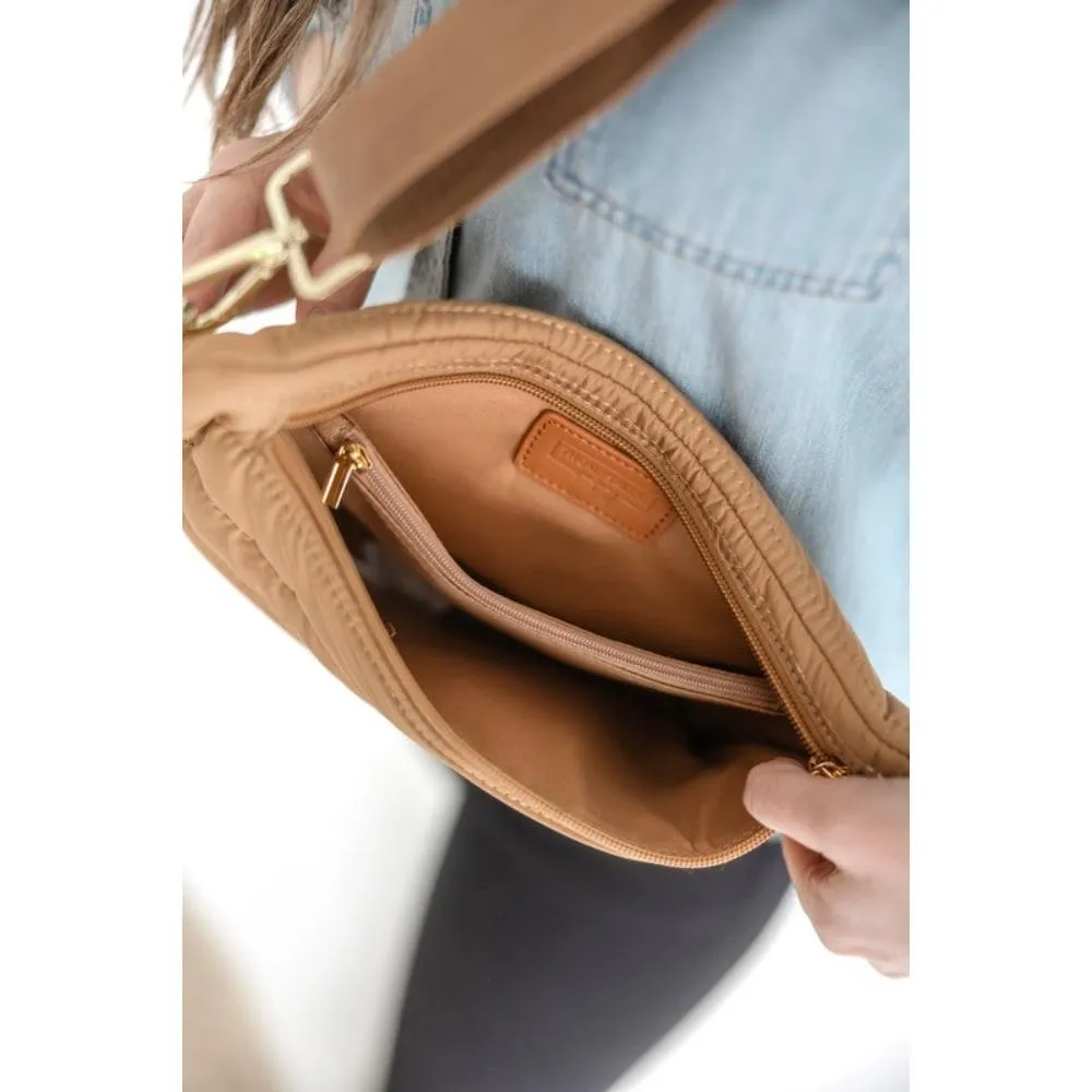 FASHNZFAB Addison Quilted Nylon Waist/ Sling Bag
