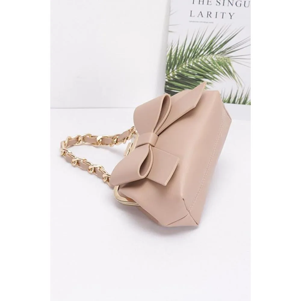 FASHNZFAB Bow Tie Top Handle Convertible Swing Bag