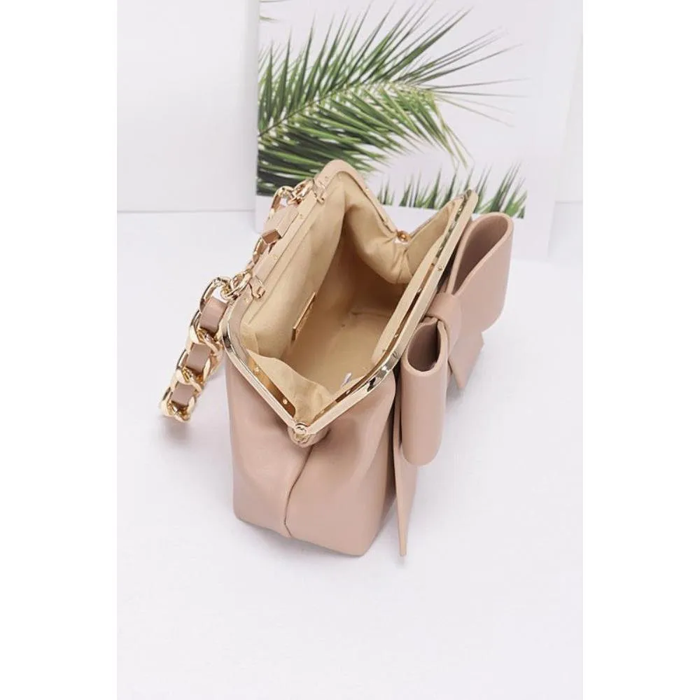 FASHNZFAB Bow Tie Top Handle Convertible Swing Bag