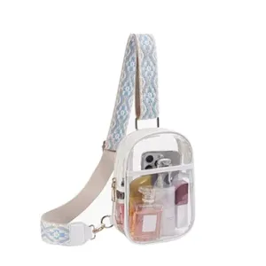 FASHNZFAB Easy Travels Clear Stadium Sling Crossbody Bag belt bags on sale