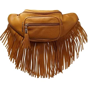 FASHNZFAB Fashion Fringe Tassel Fanny Pack Waist Bag belt bags on sale