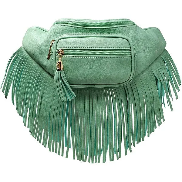 FASHNZFAB Fashion Fringe Tassel Fanny Pack Waist Bag