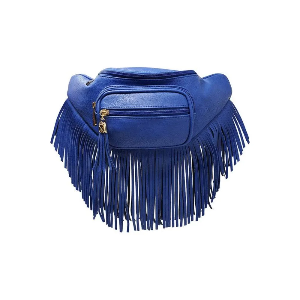 FASHNZFAB Fashion Fringe Tassel Fanny Pack Waist Bag