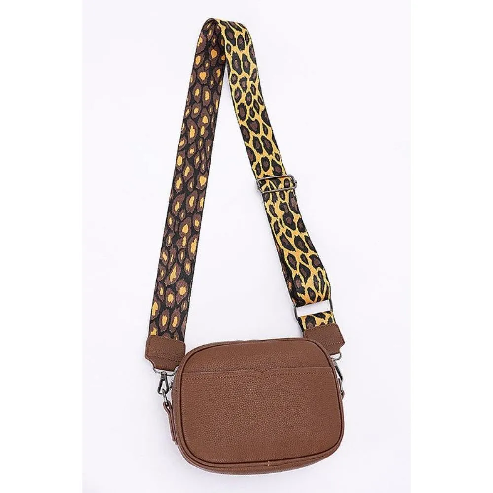FASHNZFAB Guitar Strap Iconic Faux Leather Sling Bag
