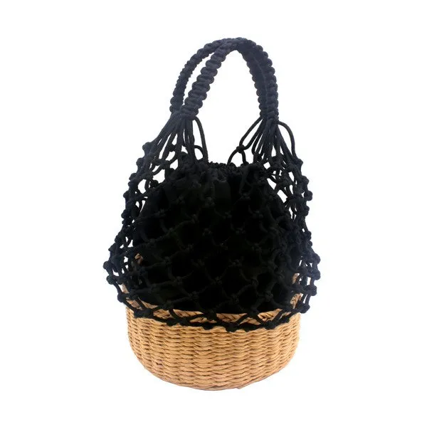 FASHNZFAB Knitted Basket Bag stylish bucket bags