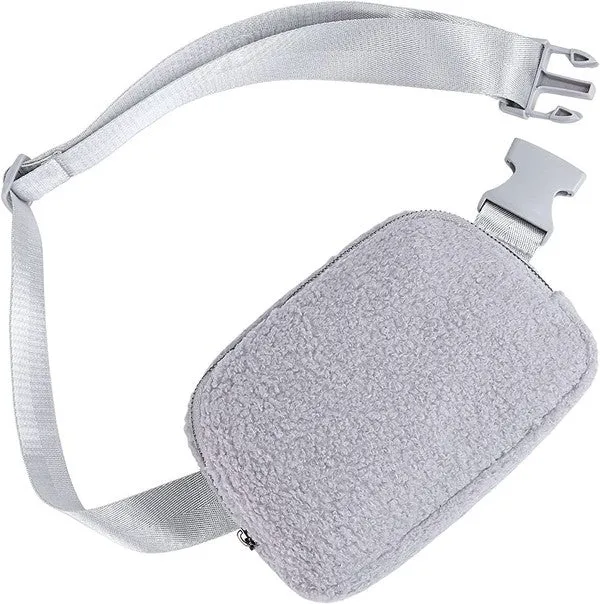 FASHNZFAB Lola Boucle Sherpa Sling/Belt Bag belt bags on sale