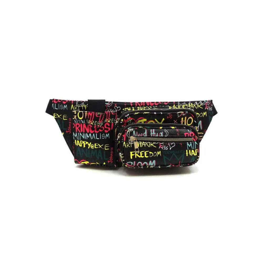 FASHNZFAB Multi Graffiti Fanny Bag Waist Bag