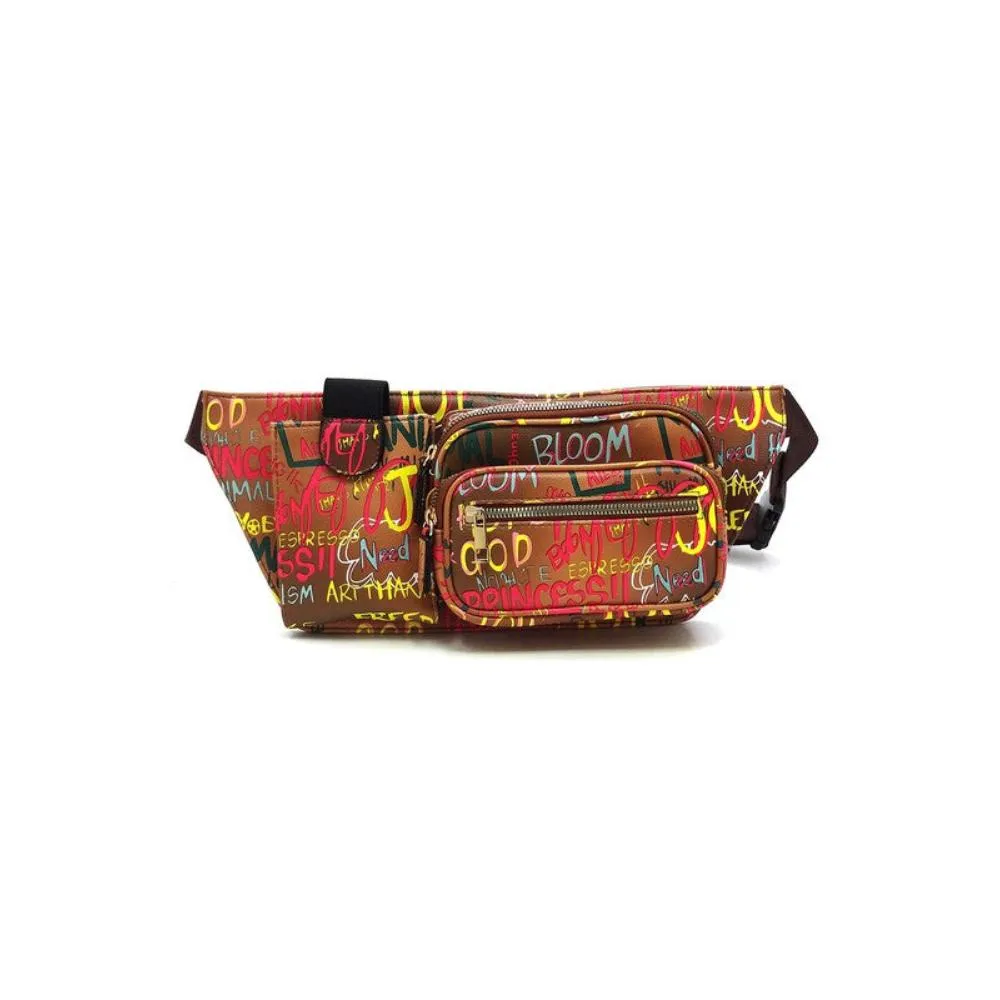FASHNZFAB Multi Graffiti Fanny Bag Waist Bag