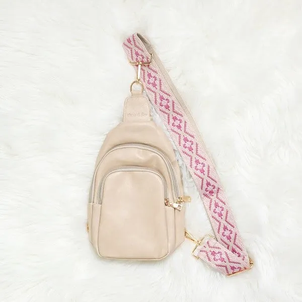 FASHNZFAB Mylah Crossbody Sling Vegan Leather Handbag