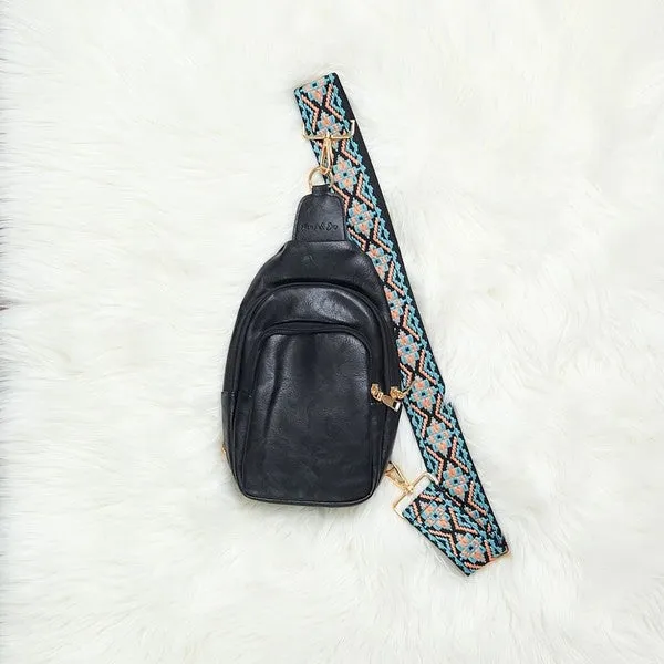 FASHNZFAB Mylah Crossbody Sling Vegan Leather Handbag