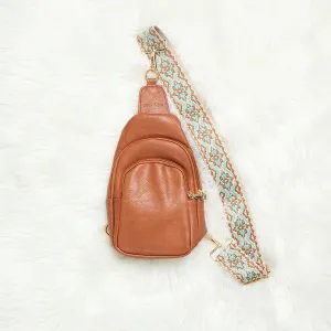 FASHNZFAB Mylah Crossbody Sling Vegan Leather Handbag belt bags on sale