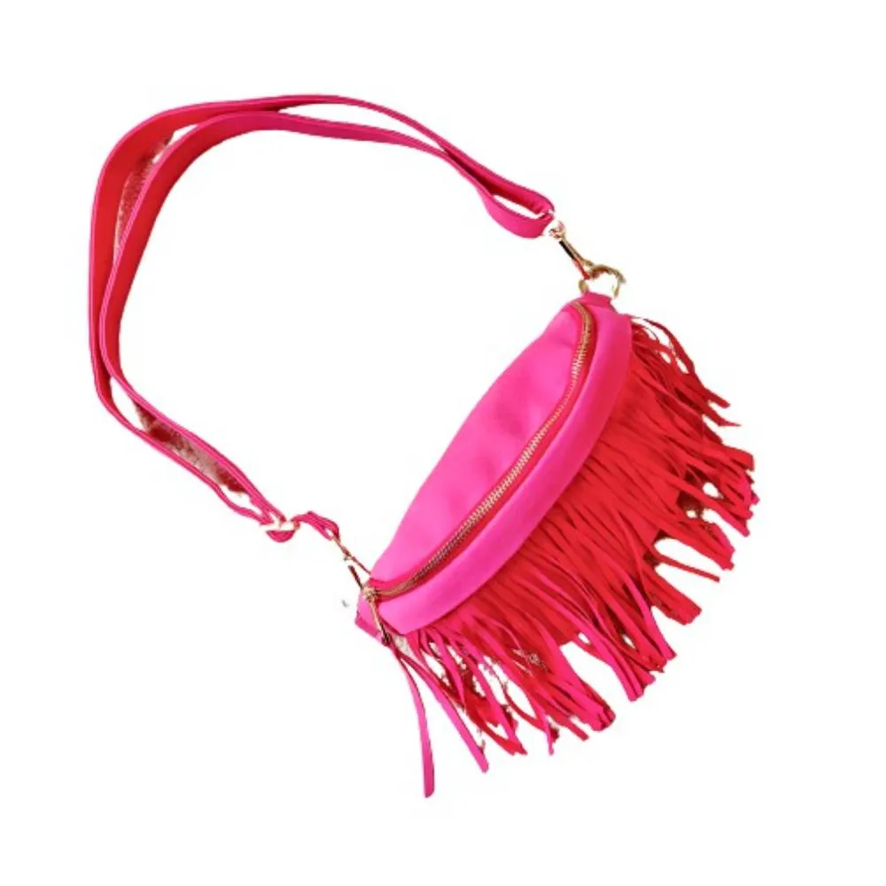 FASHNZFAB Original Removable Fringe Style Bum Sling Bag
