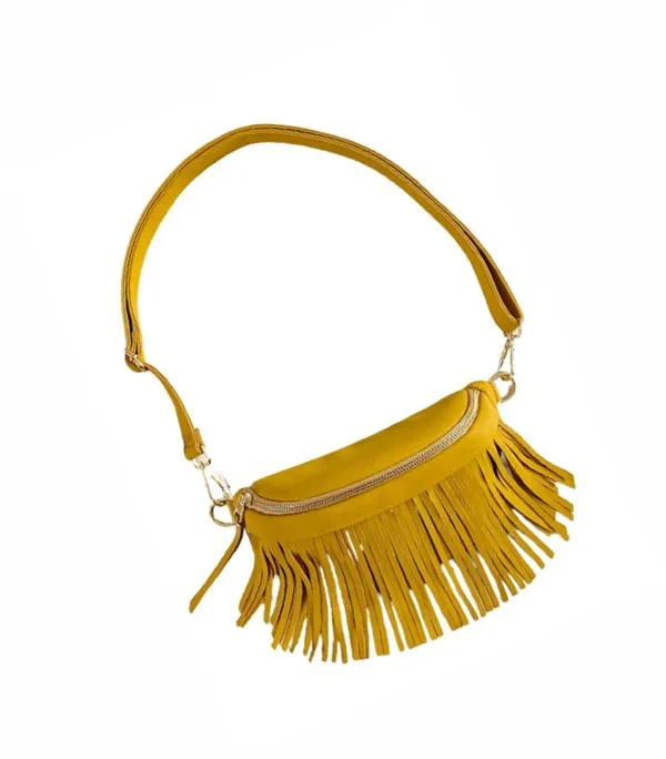 FASHNZFAB Original Removable Fringe Style Bum Sling Bag