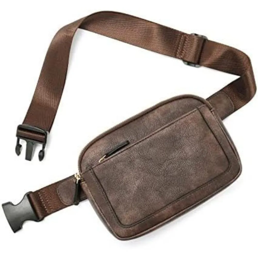 FASHNZFAB Presly Vegan Leather Everywhere Sling Belt Bag