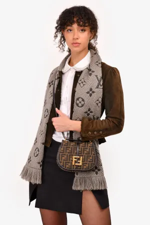 Fendi Brown Zucca Jacquard Small C'Mon Crossbody Bag anti-theft crossbody bags sale
