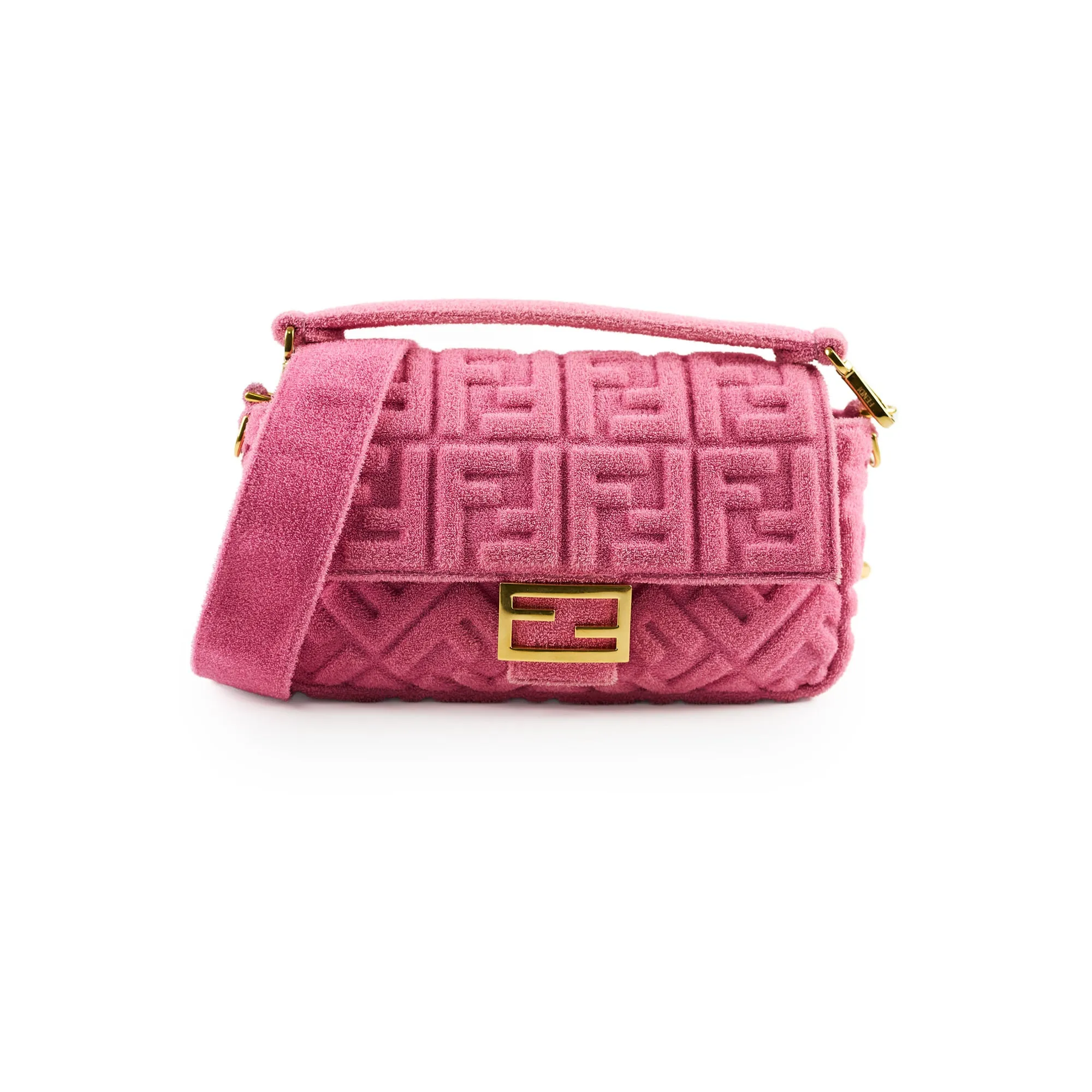 Fendi FF Baguette Medium Pink Crossbody Bags Cheap Online
