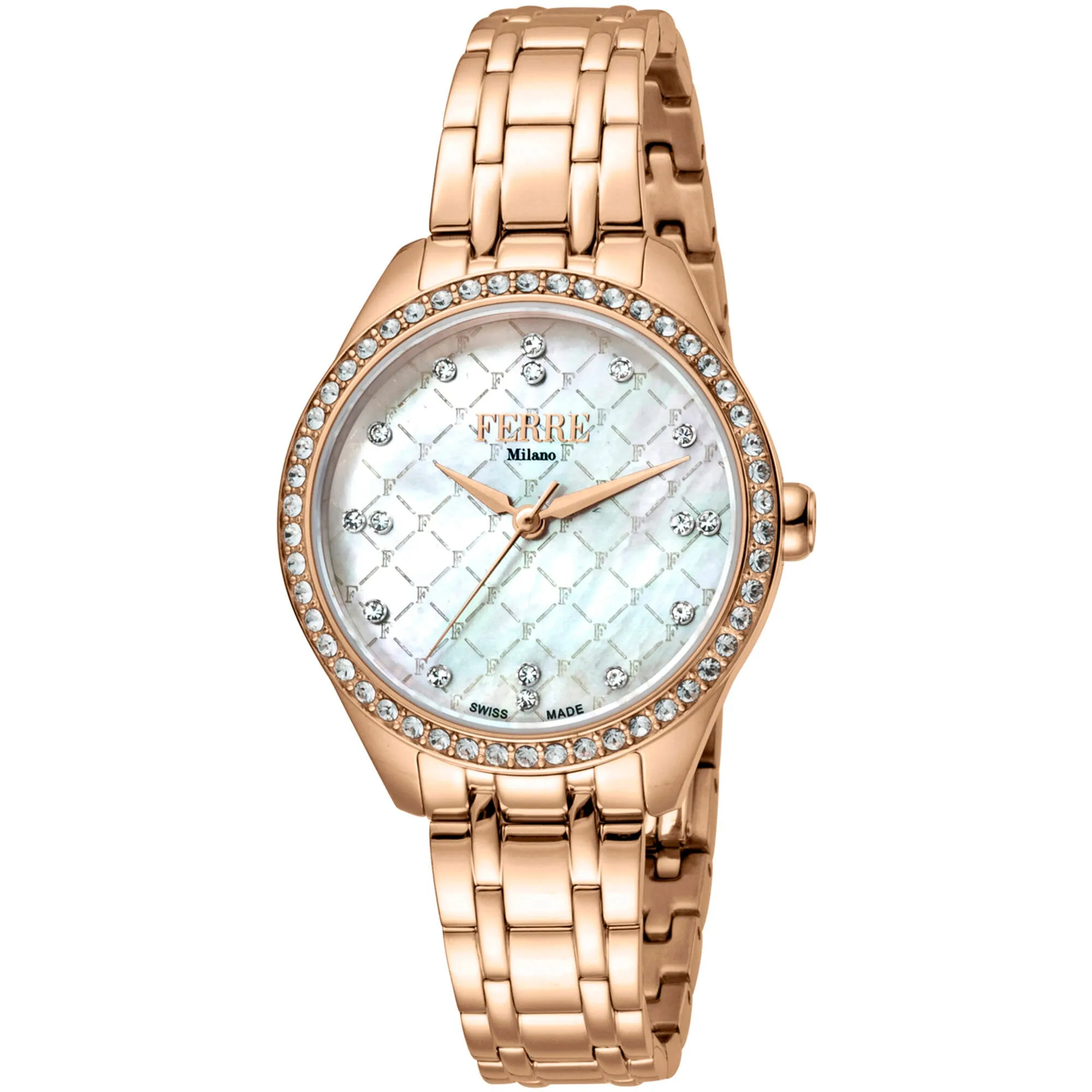 Ferre Milano Women's Watch - Classic Mop Dial Rose Gold Bracelet | FM1L116M0081 Luxury Quartz Watch Quartz Watch Sale