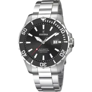 Festina Automatic Black Dial Stainless Steel Strap Watch f20531/4 