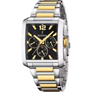 Festina Black Dial Stainless Steel Strap Men's Watch F20637/4 
