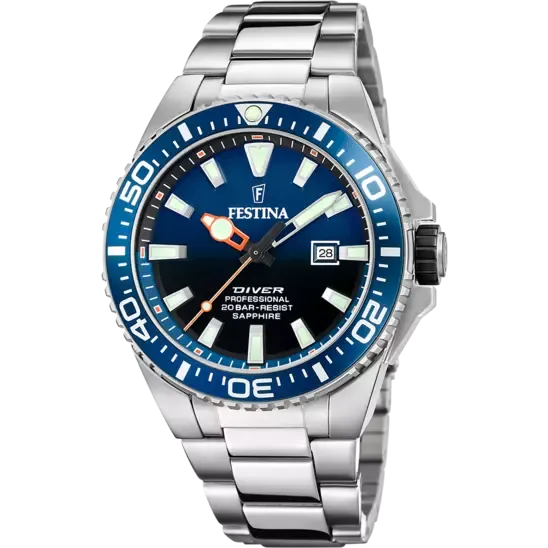 Festina Blue Dial Stainless Steel 316L Men's Watch F20663/1 