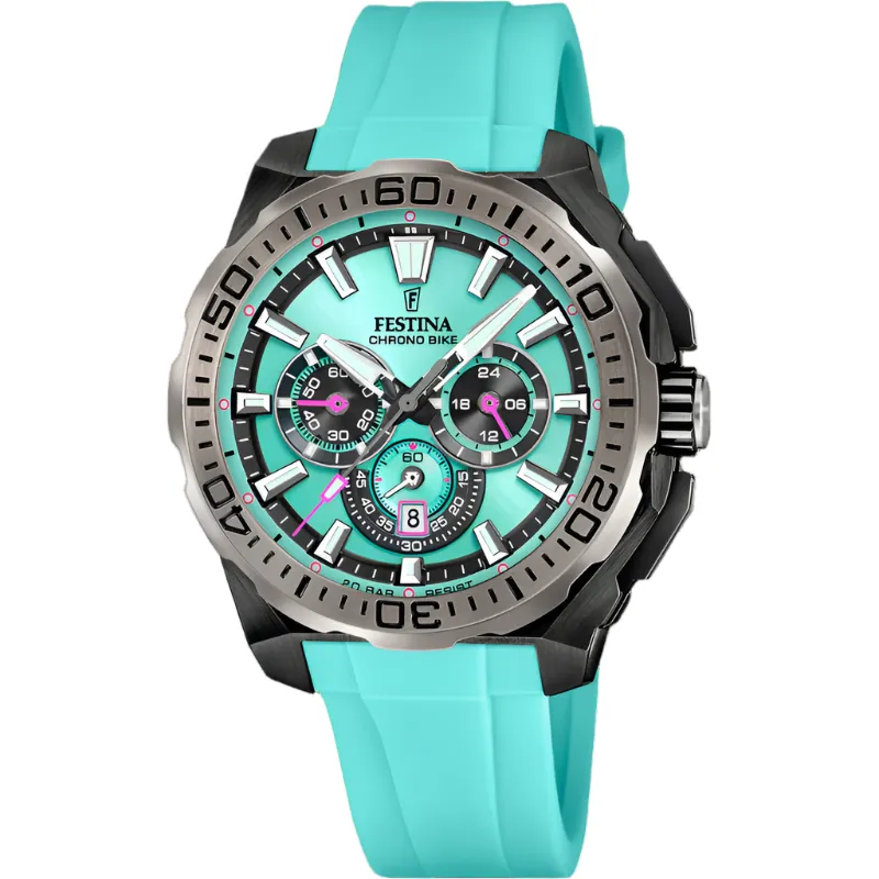Festina Chrono Bike Blue Rubber Strap Watch f20726/2 