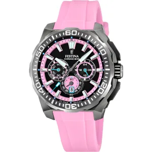 Festina Chrono Bike Pink Rubber Strap Watch f20725/2 