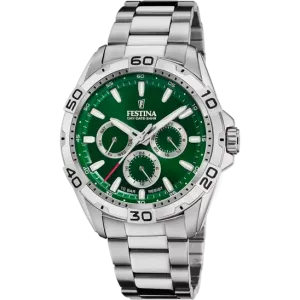 Festina Men's Elegant Stainless Steel Timepiece with Green Dial F20623/3 